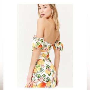 Forever 21. Off the shoulder, fruit prints, summer dress